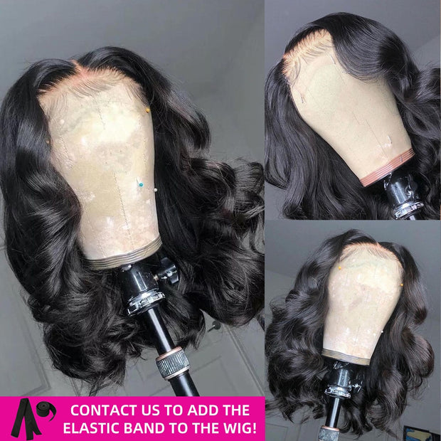 Short Bob Wig Transparent Lace  Body Wave Wig