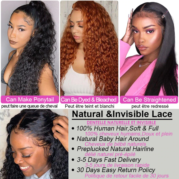 Indian Deep Curly Lace Front Wig Human Hair Wig