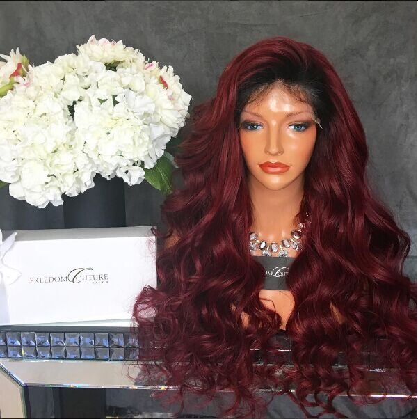 Virgin Brazilian Burgundy Full Lace Wig