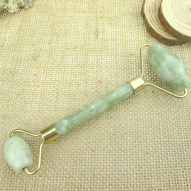 Portable Facial Massage Roller Natural Jade
