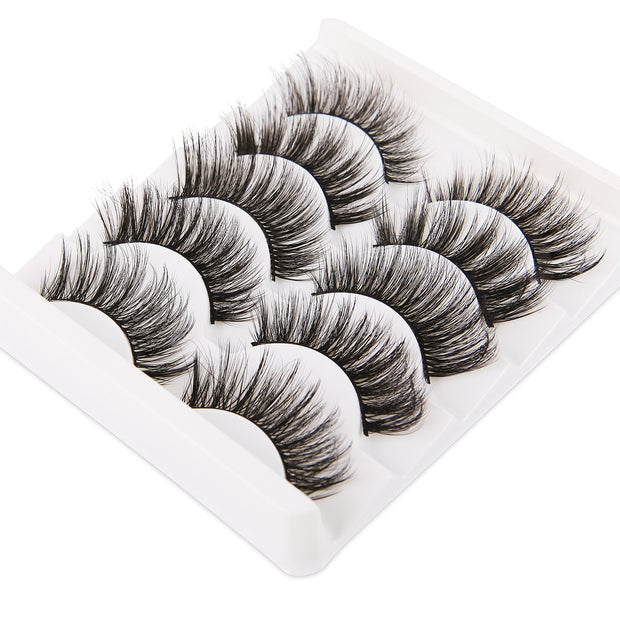 5 Pairs Handmade Eyelashes 3D Soft Mink Hair False Lashes