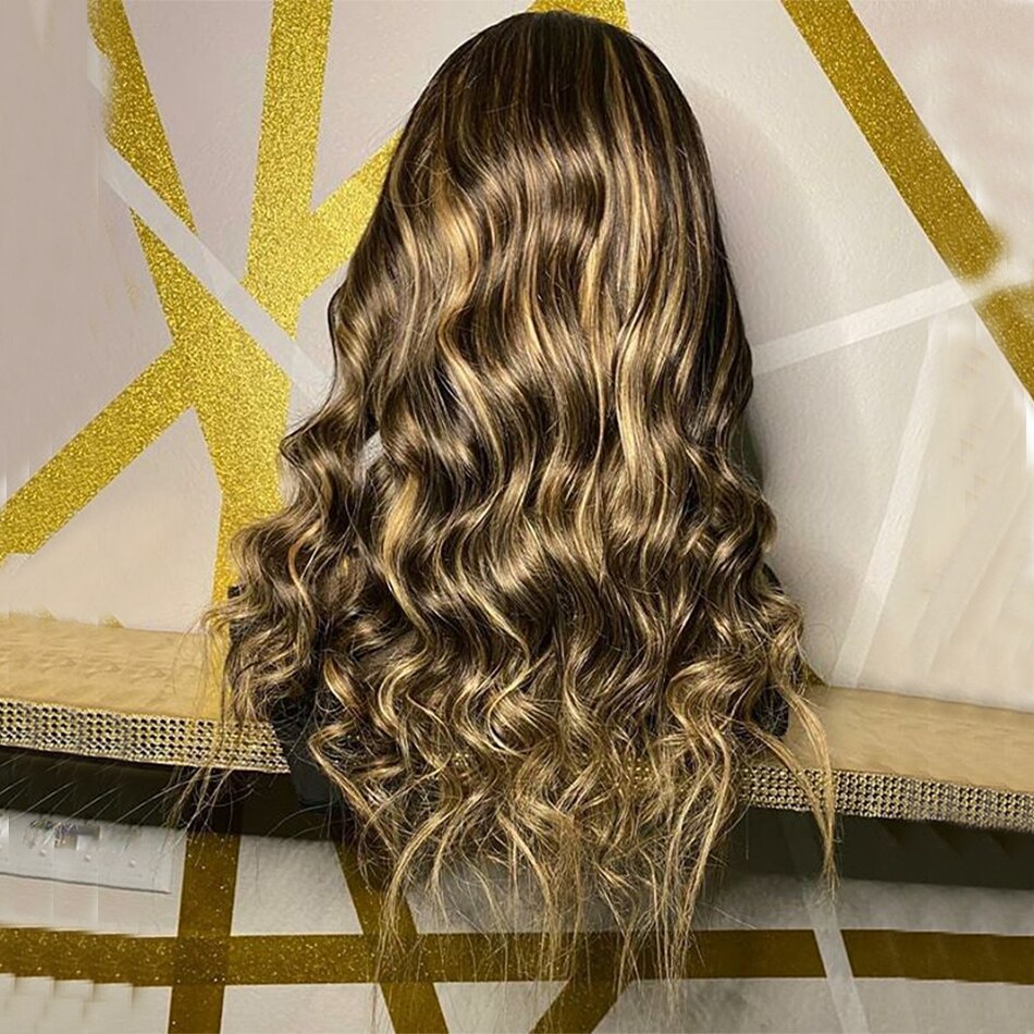 Silk Base Highlights Wave Full Lace Human Hair Wig