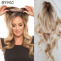 Thumbnail for Ombre Blonde Human Hair Body Wave Topper Wig