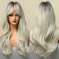 Thumbnail for Ombre Brown Wigs With Full Bangs