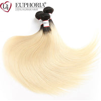 Thumbnail for Ombre Blonde Straight Bundles With Frontal
