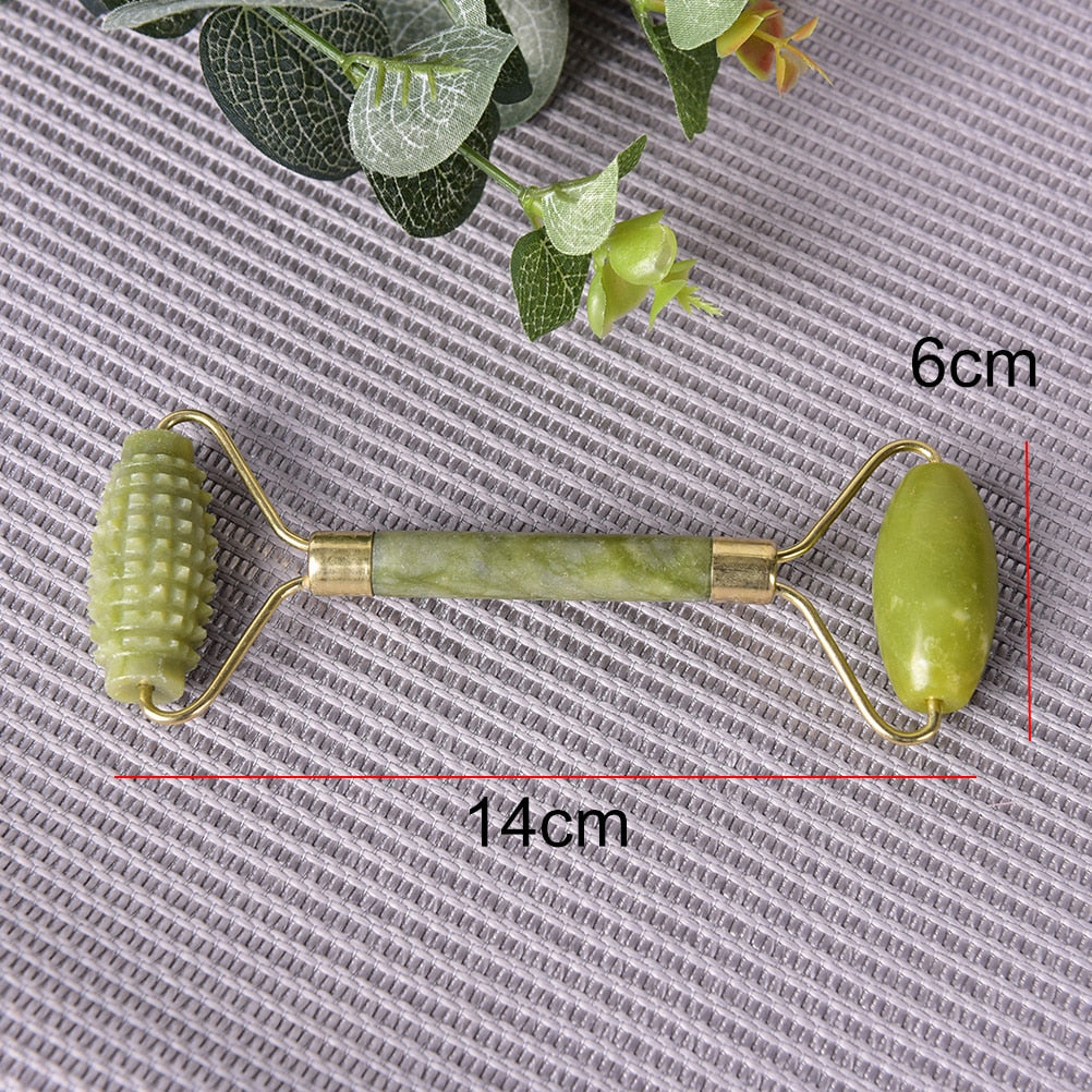Portable Facial Massage Roller Natural Jade