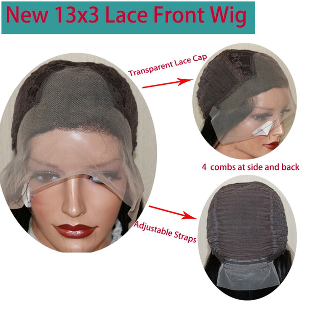 Side Heavy Bangs Light Brown 5x5 Lace Closure Human Hair Wigs - Glueless Pre Plucked 360 Lace Frontal Fringe Wigs Remy