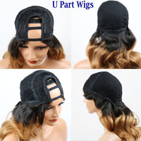Thumbnail for Honey Blonde Deep Curly 1X4 V Part Wigs 100% Human Hair Wigs  Brazilian Hair