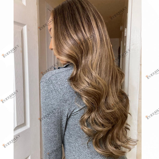 Dark Blonde Highlighted Human Hair -100% Indian Remy Hair