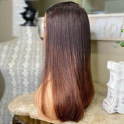 Ombre Honey Blonde - U Part Wig European Remy Human Hair Jewish Wig