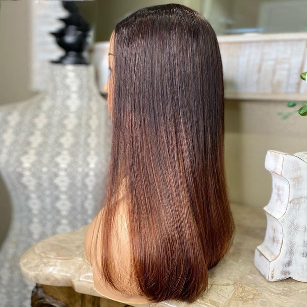 Ombre Honey Blonde - U Part Wig European Remy Human Hair Jewish Wig