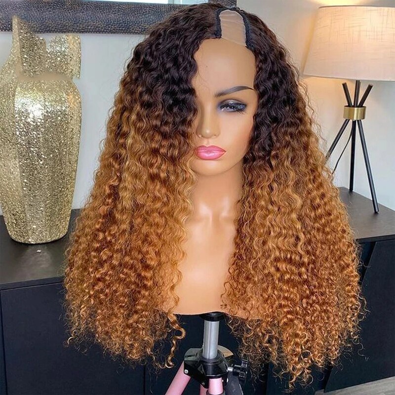 U Part Wig European Remy Human Hair Soft Glueless Wig